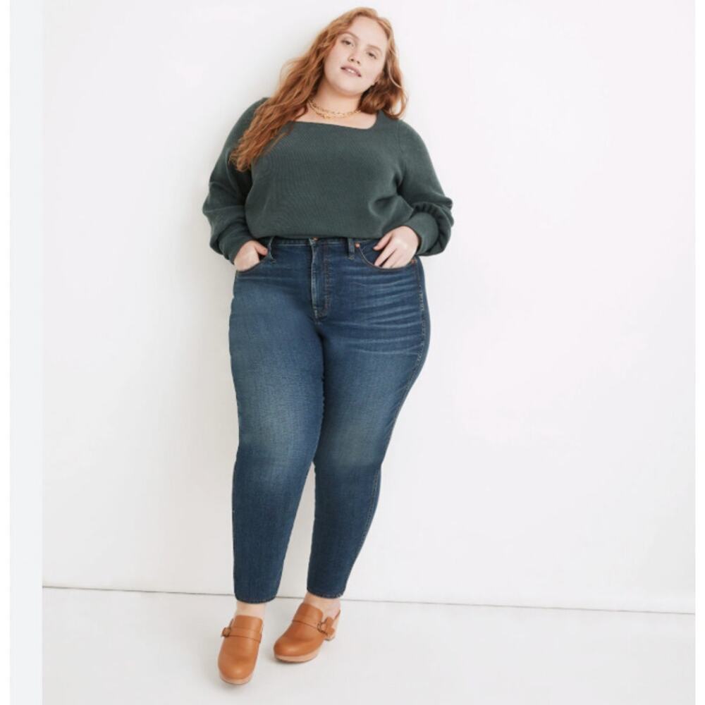 NWT Madewell Curvy High Rise Skinny Medium Wash Womens Size W 34 P
